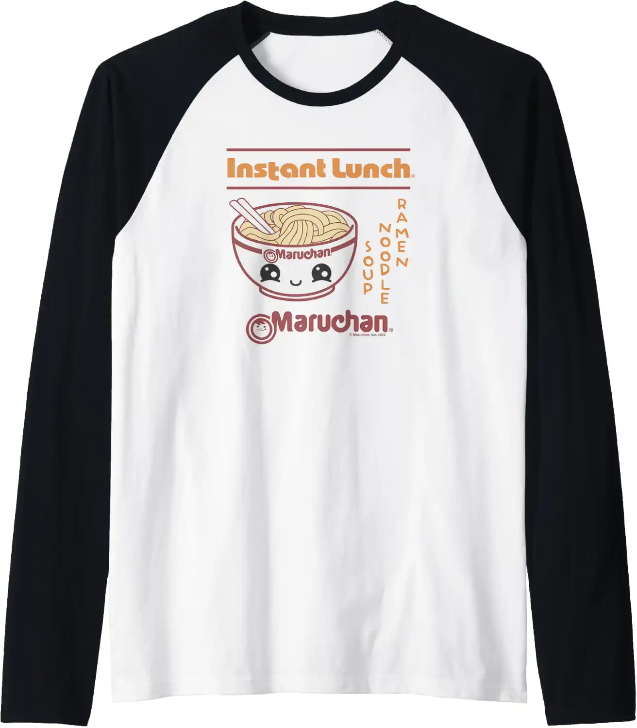 Maruchan Happy Bowl of Noodles Instant Lunch Poster Raglan Baseball Tee