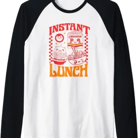 Maruchan Instant Lunch Kawaii Symbols Vintage Poster Raglan Baseball Tee