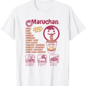 Maruchan Ramen Noodle Soup Preparation Steps Distressed T-Shirt