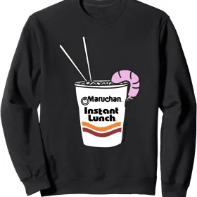 Maruchan Instant Lunch Ramen Cup Drawing Shrimp Logo Sweatshirt