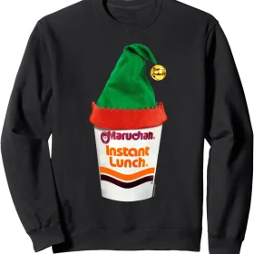 Maruchan Ramen Cup Christmas Elf Hat Sweatshirt