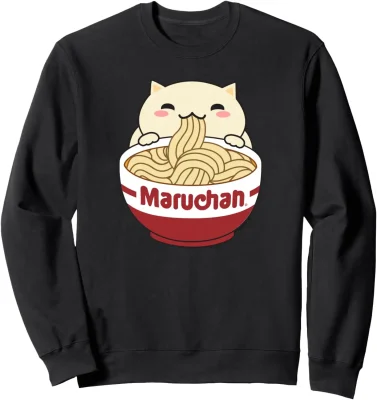 Maruchan Instant Lunch Cute Cat Ramen Bowl Logo Sweatshirt