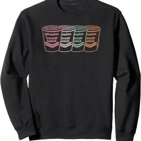 Maruchan Instant Lunch Multi Cups Colorful Line Art Sweatshirt