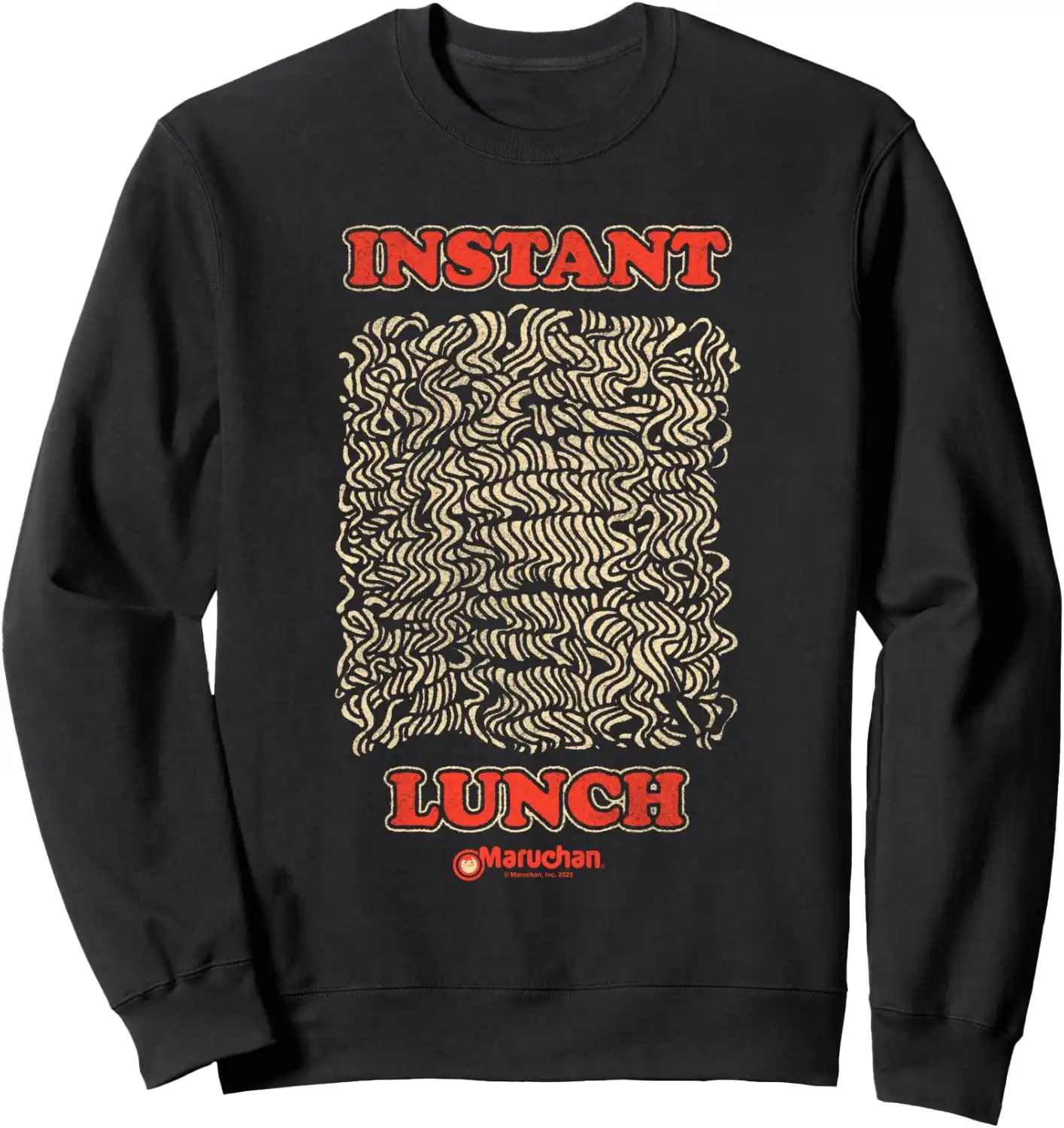 Maruchan Instant Lunch Uncooked Pasta Distressed Portrait Sweatshirt