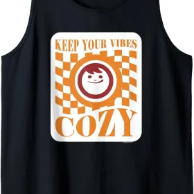 Maruchan Keep Your Vibes Cozy Checker Smiley Face Logo Tank Top