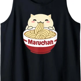 Maruchan Instant Lunch Cute Cat Ramen Bowl Logo Tank Top