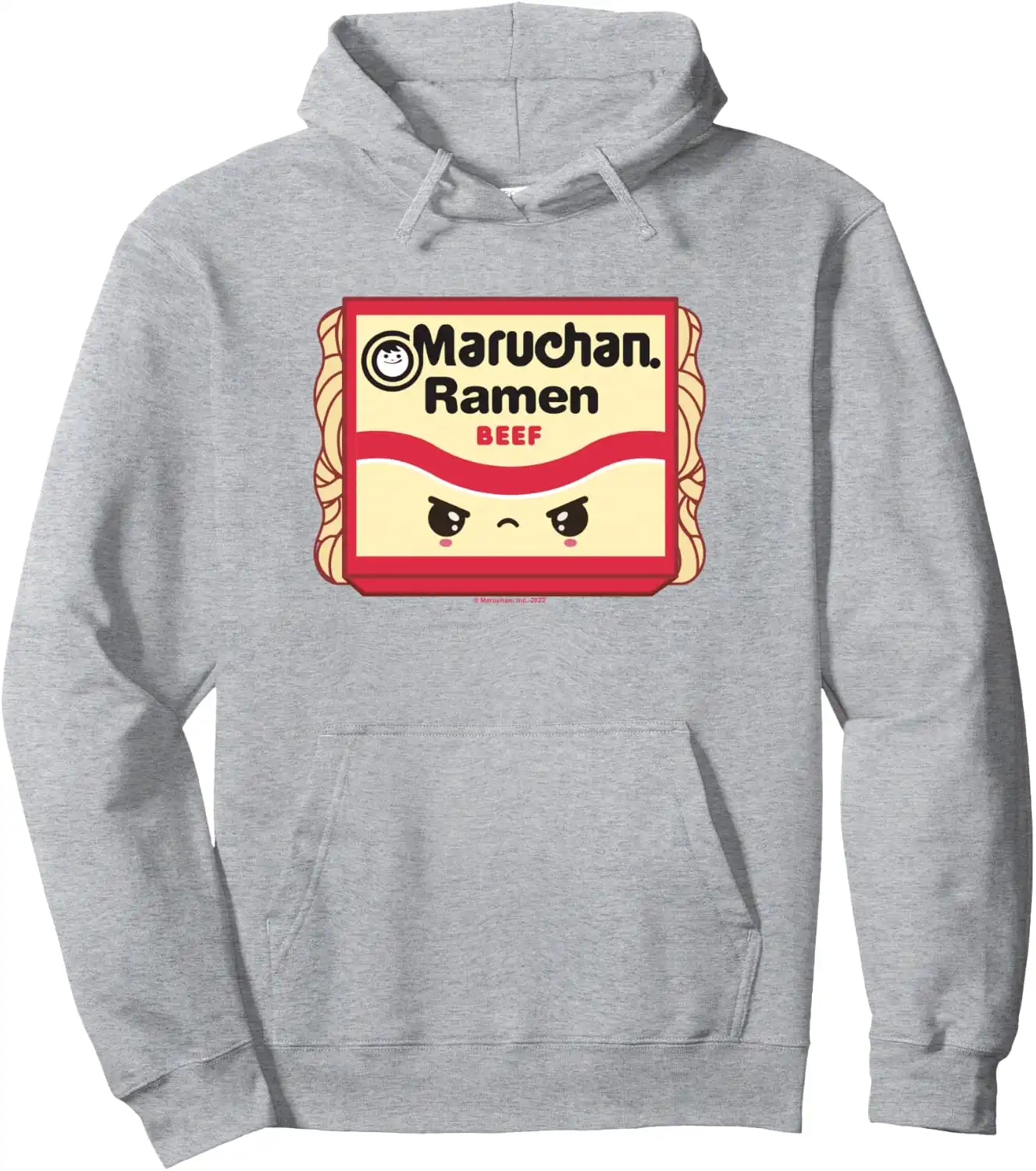 Maruchan Ramen Beef Flavor Angry Kawaii Package Pullover Hoodie