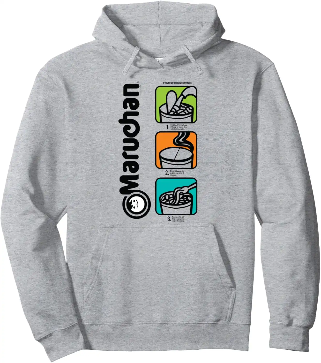 Maruchan Instant Lunch Cooking Directions Icons Pullover Hoodie