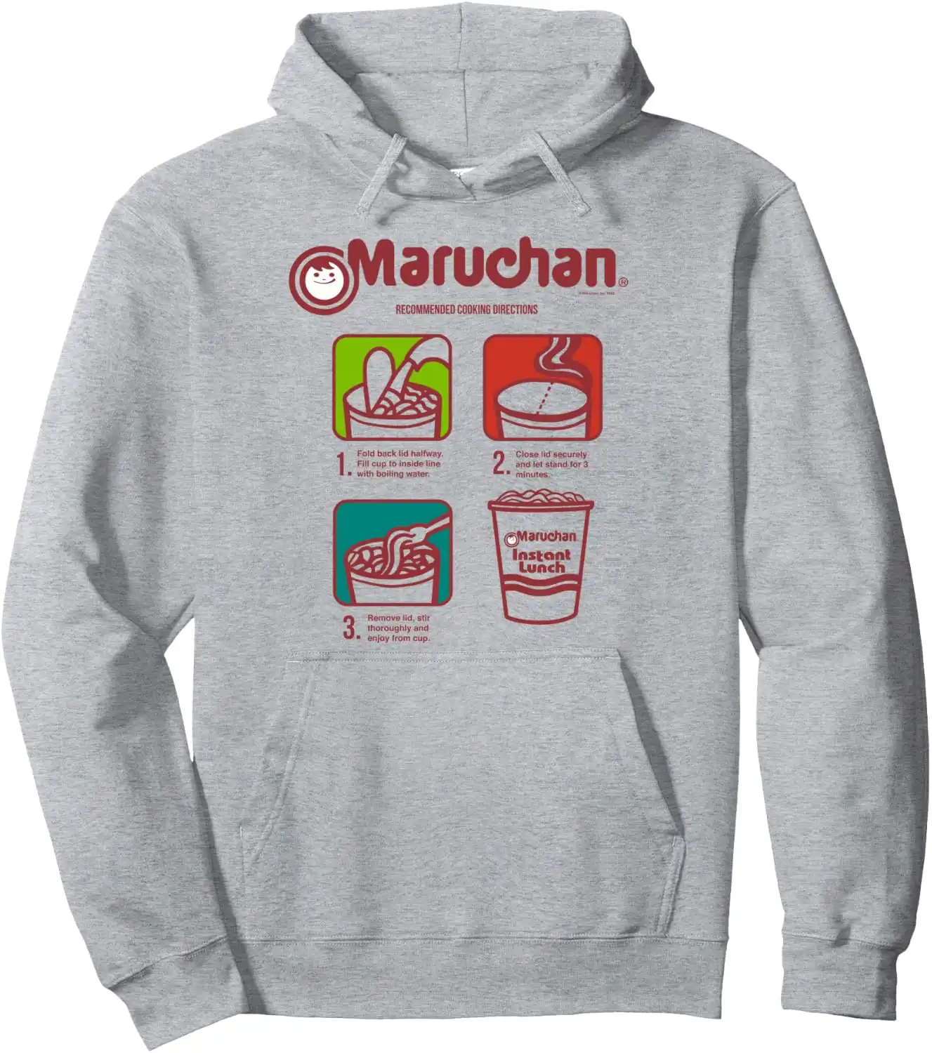 Maruchan Recommended Cooking Directions Symbols Pullover Hoodie