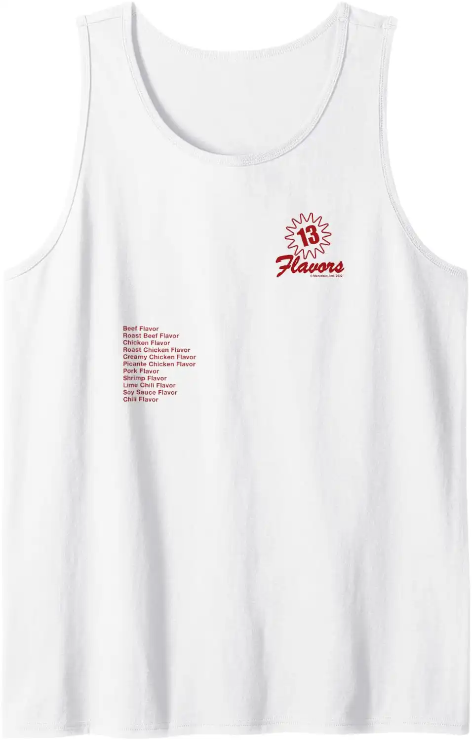 Maruchan 13 Flavors Ramen Noodle List Tank Top