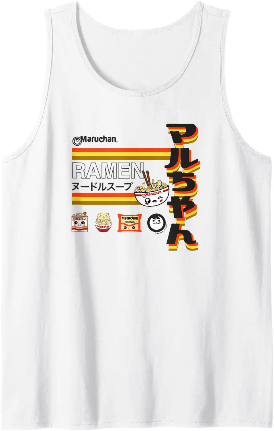 Maruchan Ramen Cute Anime Faces Poster Tank Top