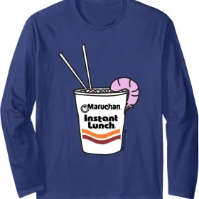 Maruchan Instant Lunch Ramen Cup Drawing Shrimp Logo Long Sleeve T-Shirt