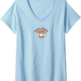 Maruchan Send Noods Ramen Bowl Face V-Neck T-Shirt
