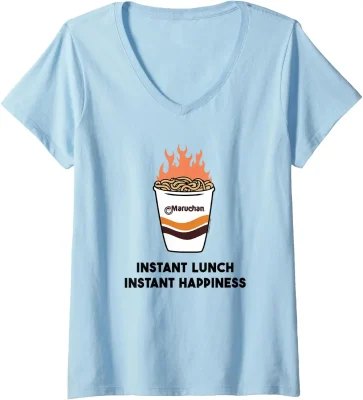 Maruchan Instant Lunch Instant Happiness Fiery Noodles V-Neck T-Shirt
