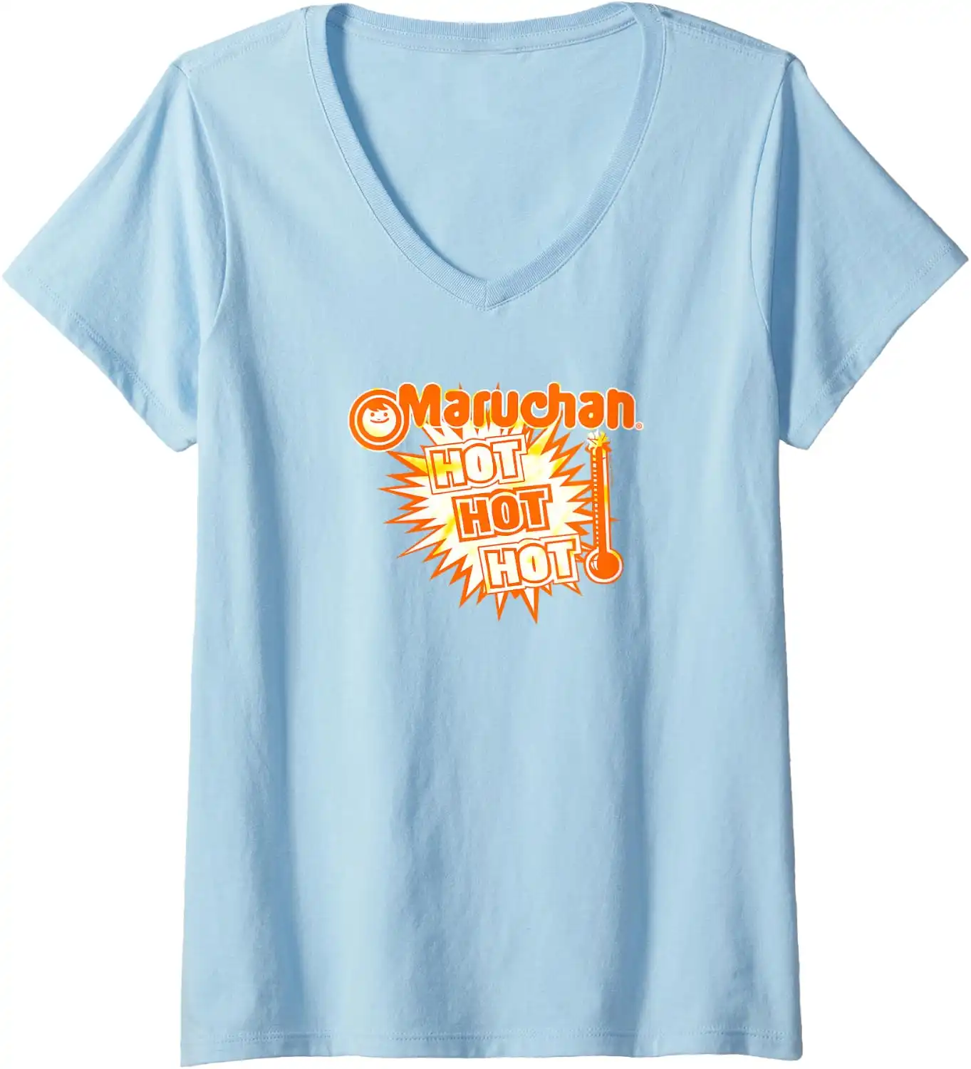 Maruchan Instant Lunch Hot Hot Hot Thermometer Logo V-Neck T-Shirt