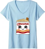 Maruchan Instant Lunch Kawaii Ramen Cup Logo V-Neck T-Shirt