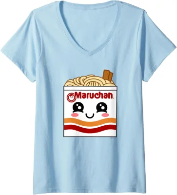 Maruchan Instant Lunch Kawaii Ramen Cup Logo V-Neck T-Shirt