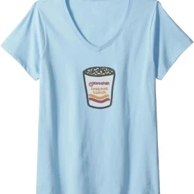 Womens Maruchan Instant Lunch Ramen Noodle Doodle V-Neck T-Shirt