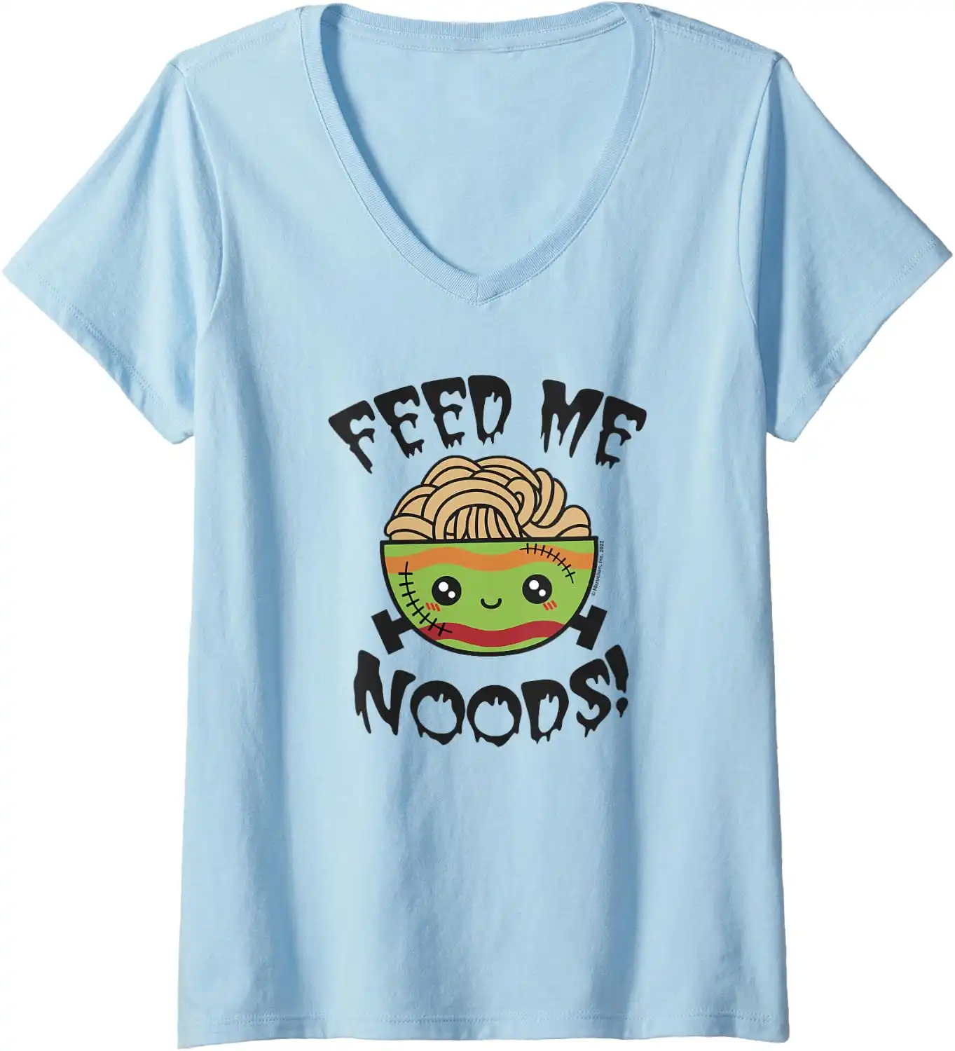 Maruchan Feed Me Noods Halloween Frankenstein Bowl V-Neck T-Shirt