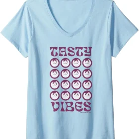 Maruchan Instant Lunch Groovy Tasty Vibes Grid Logo V-Neck T-Shirt