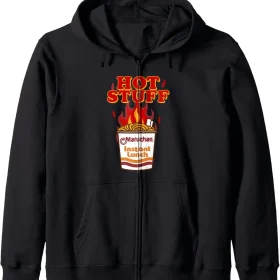 Maruchan Instant Lunch Hot Stuff Flaming Noodles Retro Shot Zip Hoodie