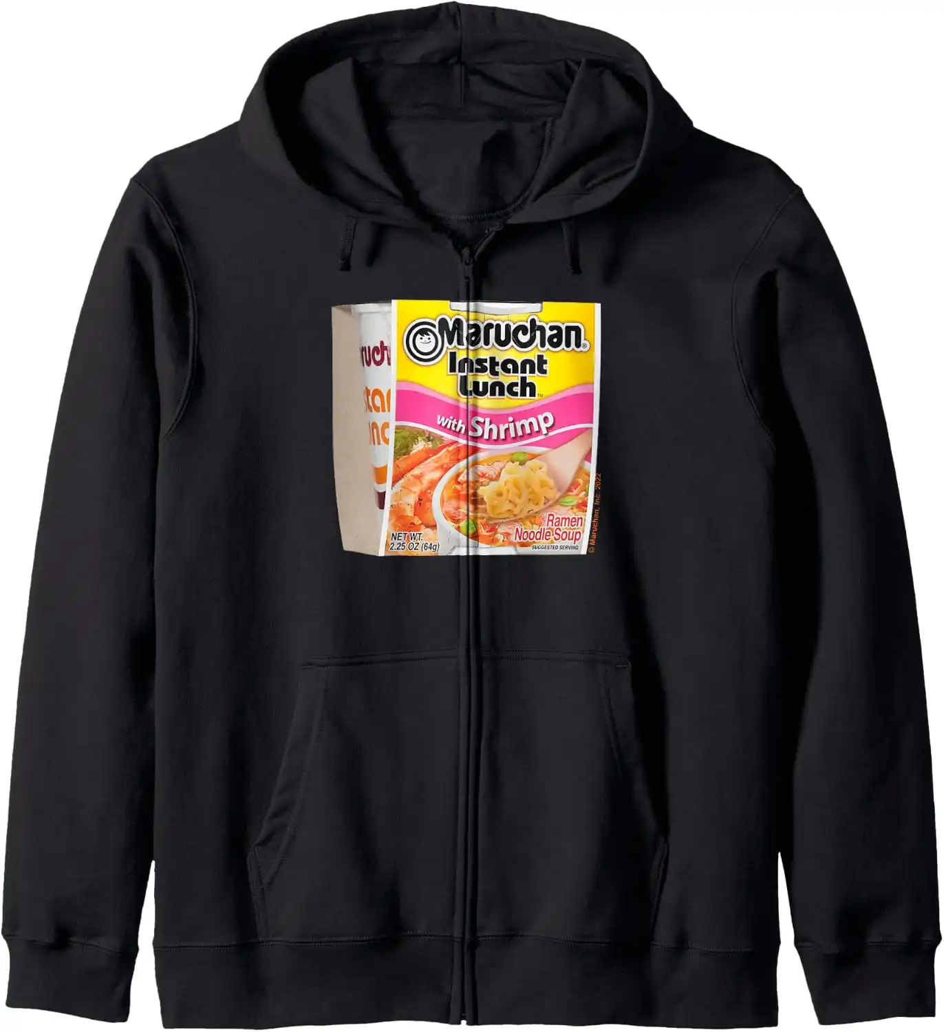 Maruchan Instant Lunch Shrimp Flavor Package Noodle Cup Zip Hoodie