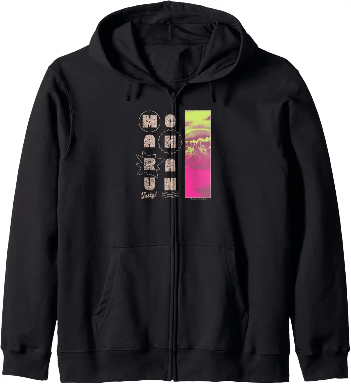 Maruchan Instant Lunch Tasty! Neon Picture Retro Poster Zip Hoodie