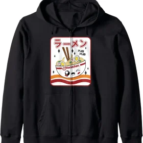 Maruchan Instant Lunch Kawaii Katakana Ramen Bowl Portrait Zip Hoodie