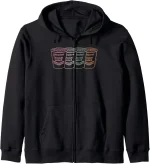 Maruchan Instant Lunch Multi Cups Colorful Line Art Zip Hoodie