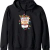 Maruchan Christmas Lights Holiday Season Reman Cup Logo Zip Hoodie