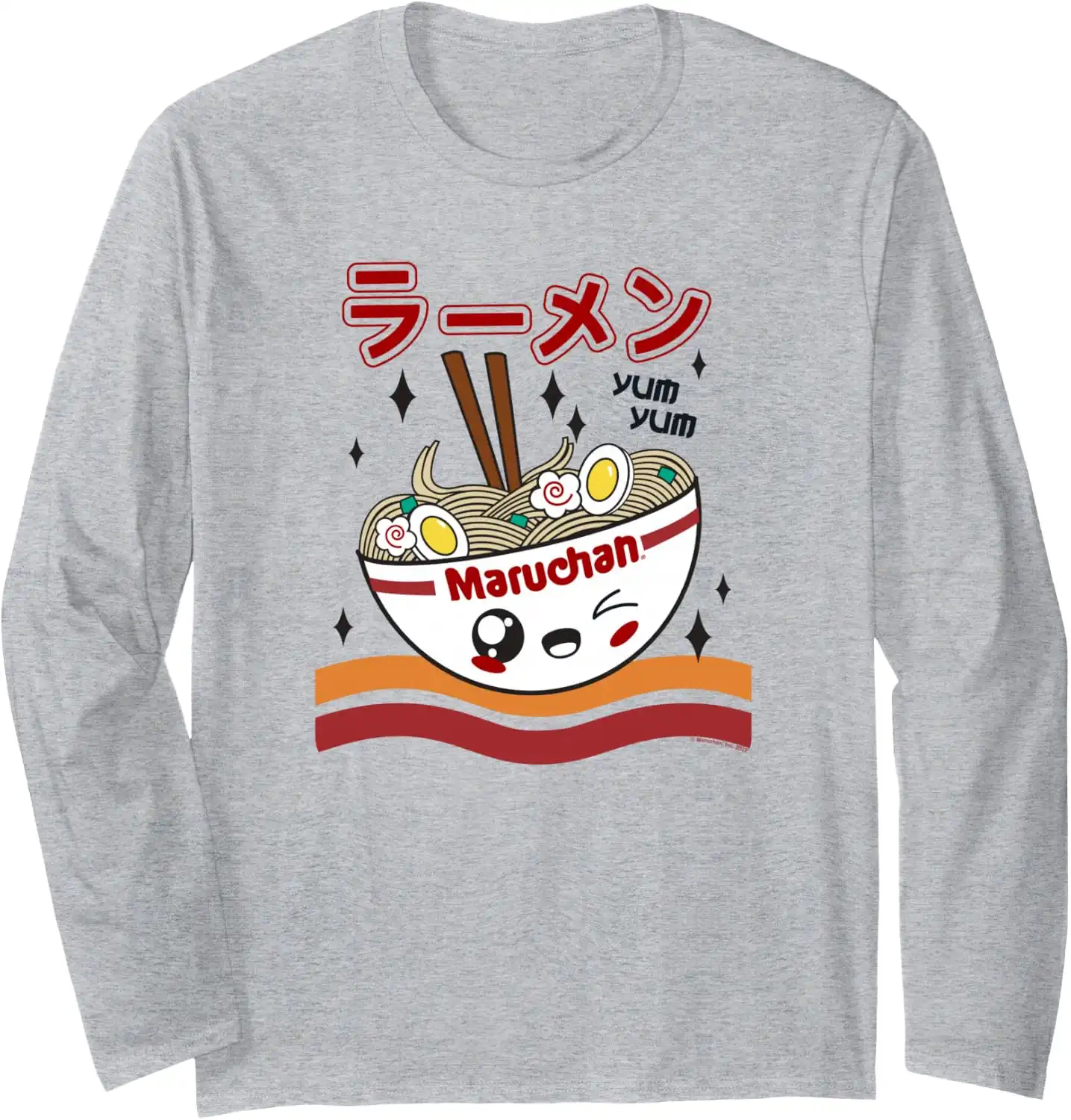 Maruchan Yum Yum Winking Noodle Bowl Poster Long Sleeve T-Shirt