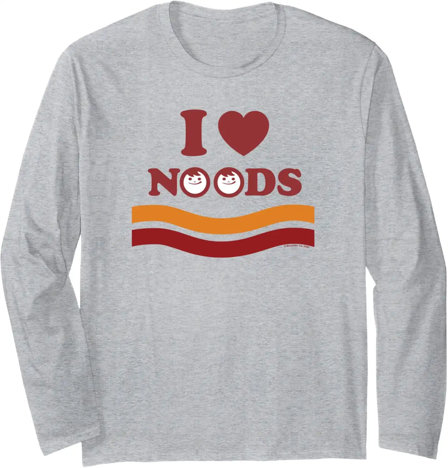 Maruchan I Heart Noods Humor Logo Long Sleeve T-Shirt