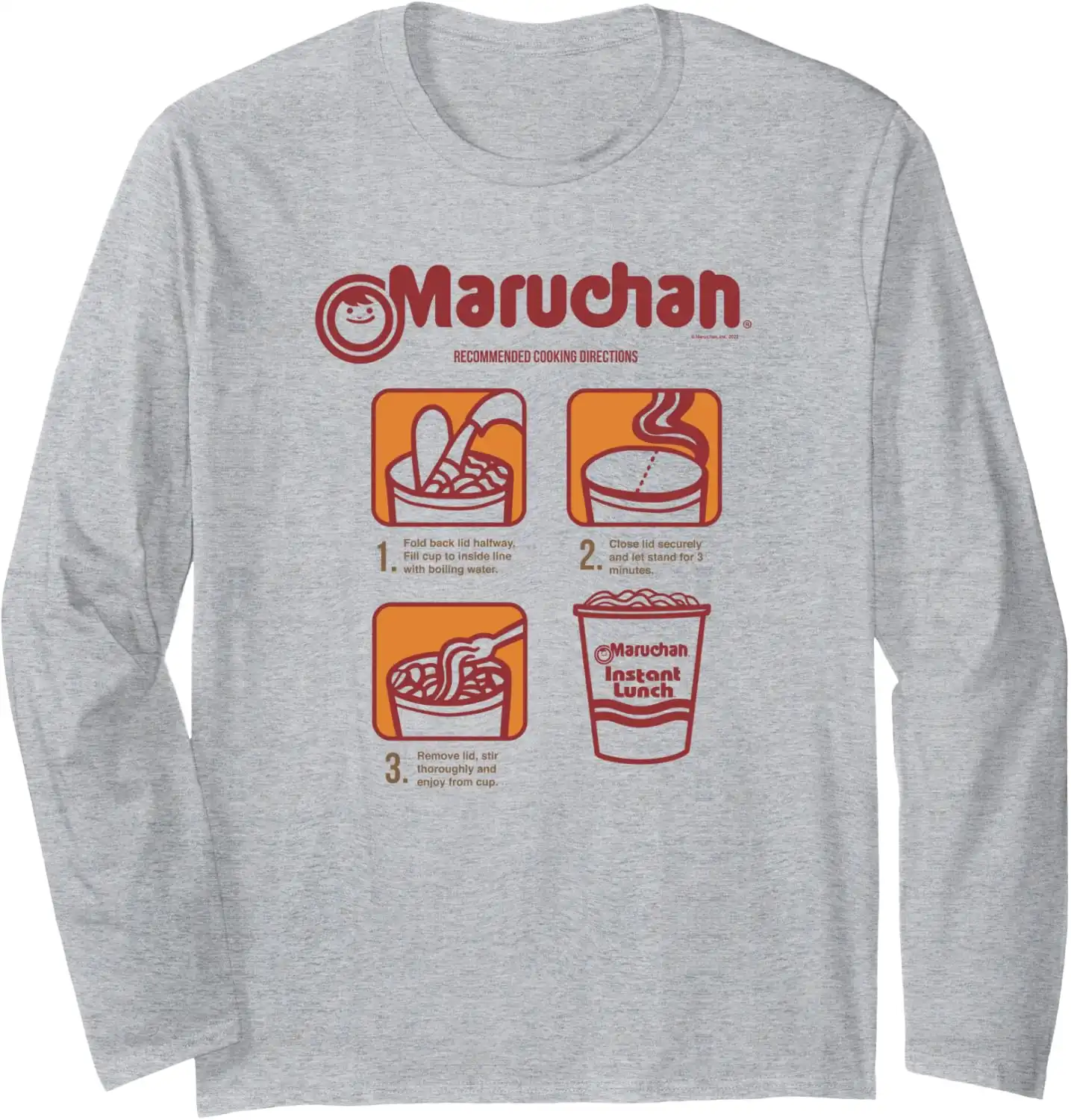 Maruchan Recommended Cooking Directions Poster Long Sleeve T-Shirt