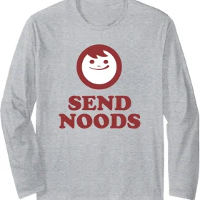 Maruchan Instant Lunch Send Noods Happy Face Logo Long Sleeve T-Shirt