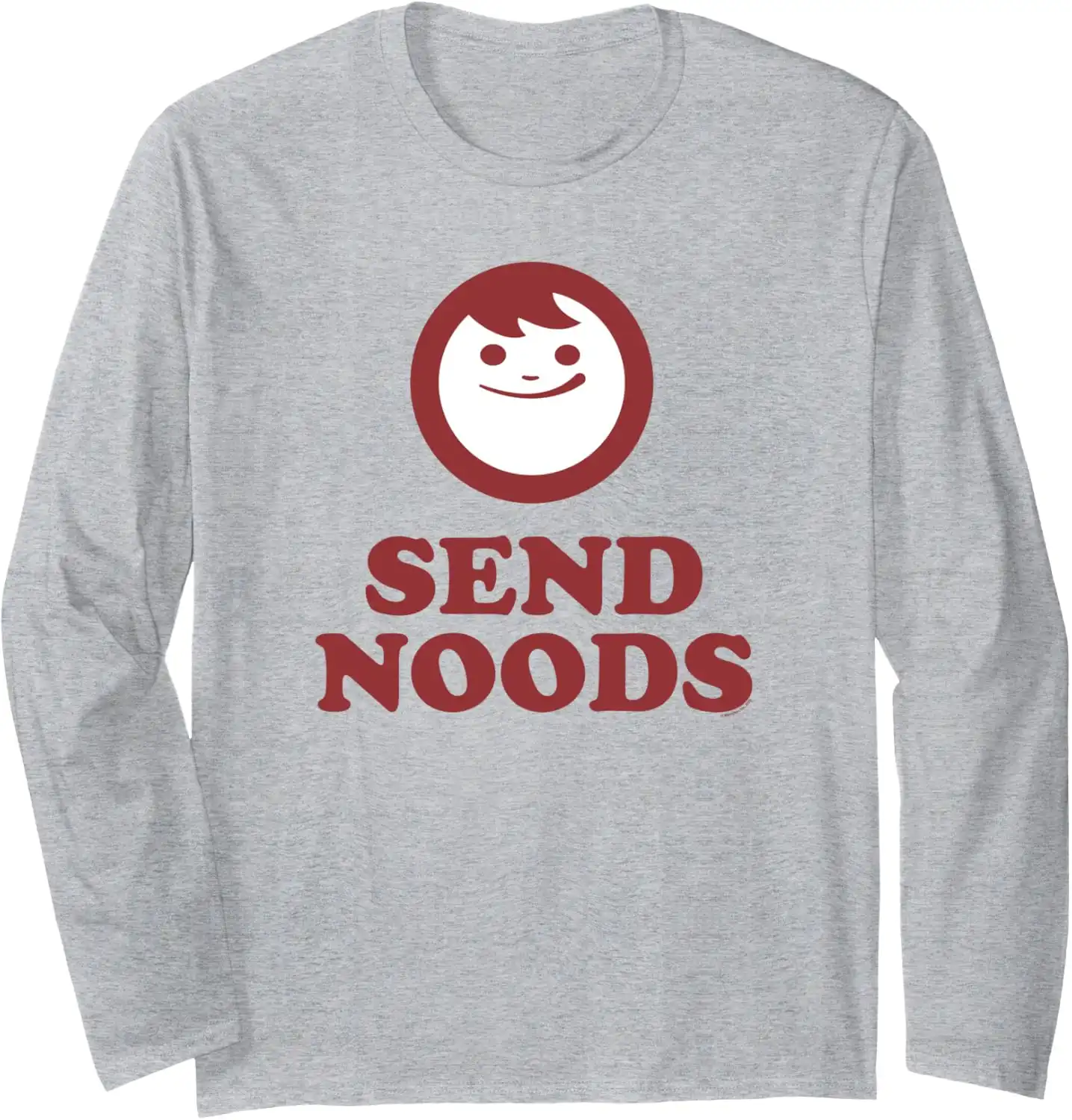 Maruchan Instant Lunch Send Noods Happy Face Logo Long Sleeve T-Shirt