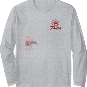 Maruchan 13 Flavors Ramen Noodle List Long Sleeve T-Shirt