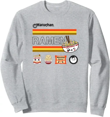 Maruchan Ramen Cute Anime Faces Logo Sweatshirt