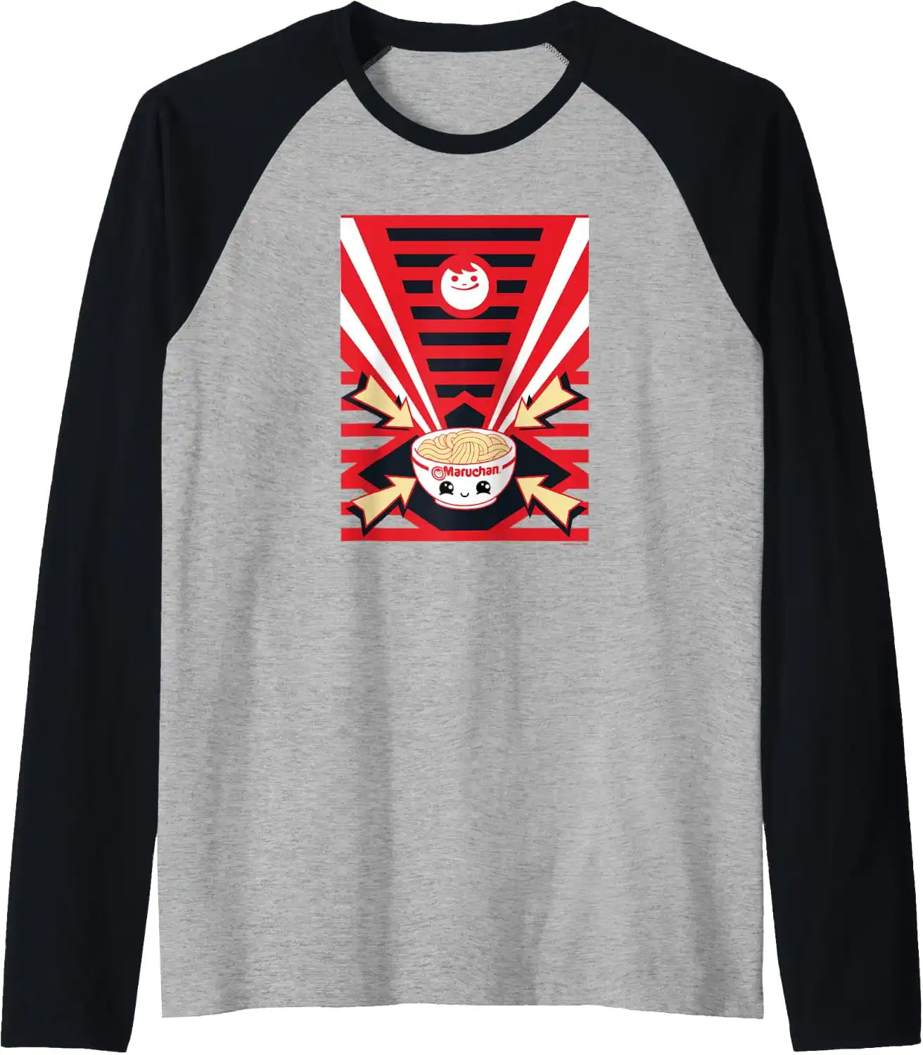 Maruchan Instant Lunch Super Cute Ramen Bowl Poster Raglan Baseball Tee