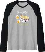 Maruchan Instant Lunch Cute Ramen Japanese Style Logo Raglan Baseball Tee