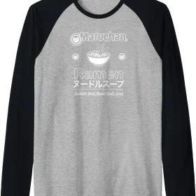 Maruchan Katakana Americans Finest Ramen Noodle Soup Raglan Baseball Tee
