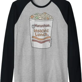 Maruchan Instant Lunch Ramen Cup Drawing Logo Raglan Baseball Tee