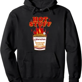 Maruchan Instant Lunch Hot Stuff Flaming Noodles Retro Shot Pullover Hoodie