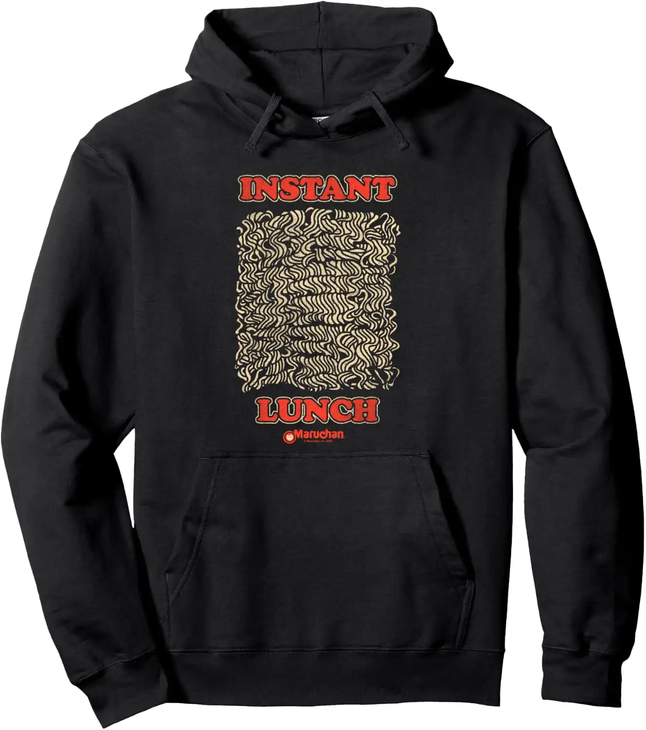 Maruchan Instant Lunch Uncooked Pasta Distressed Portrait Pullover Hoodie