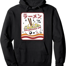 Maruchan Instant Lunch Kawaii Katakana Ramen Bowl Portrait Pullover Hoodie