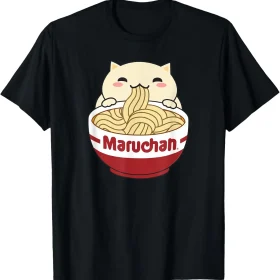 Maruchan Instant Lunch Cute Cat Ramen Bowl Logo T-Shirt