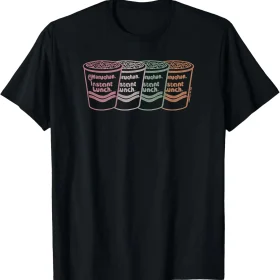 Maruchan Instant Lunch Multi Cups Colorful Line Art T-Shirt