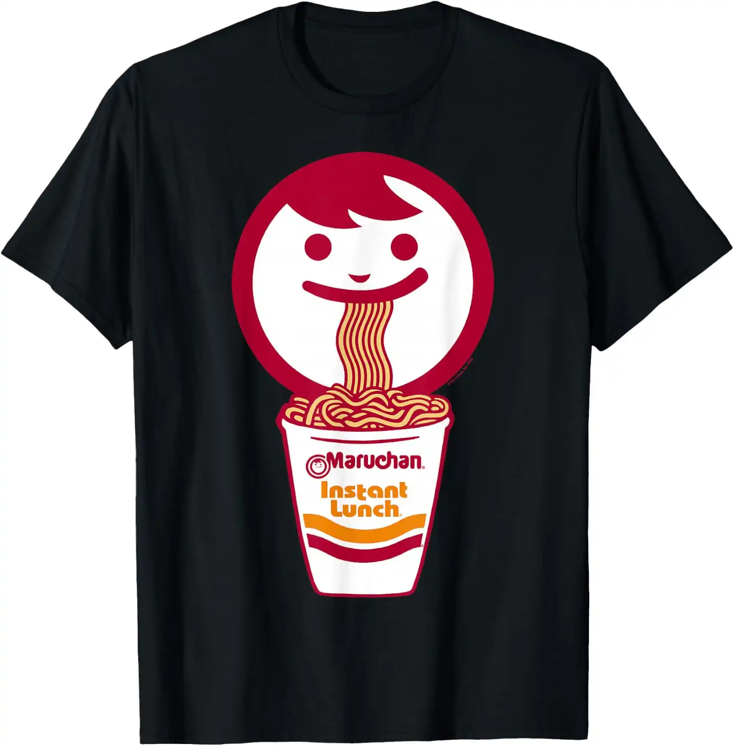 Maruchan Happy Face Eating Ramen Noodles T-Shirt Small
