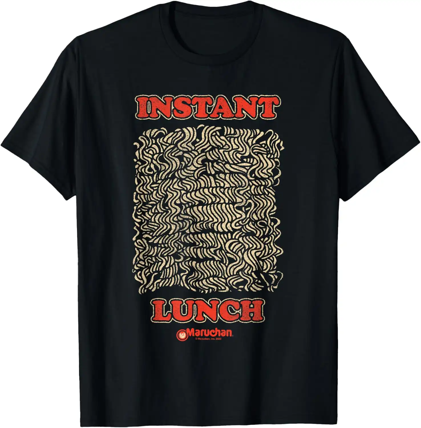 Maruchan Instant Lunch Uncooked Pasta Distressed Portrait T-Shirt