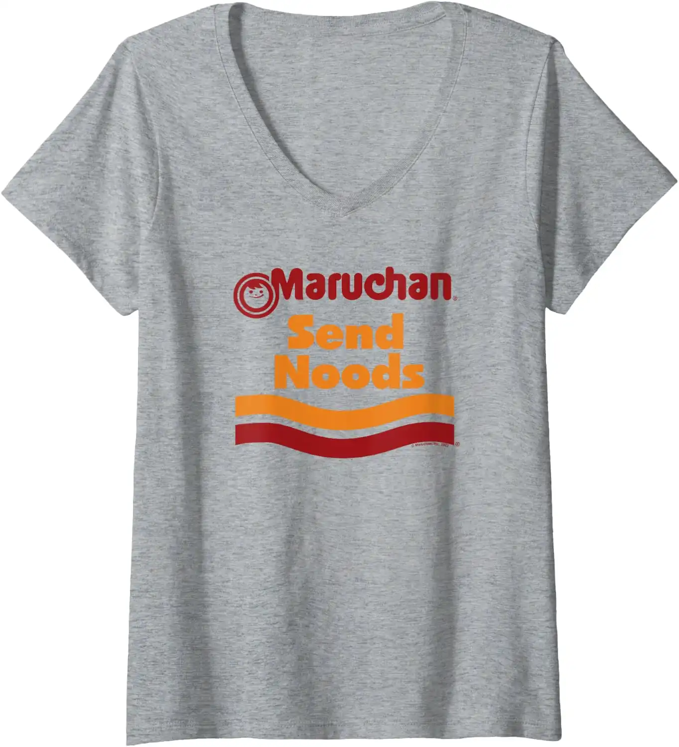 Maruchan Ramen Cup Send Noods Logo V-Neck T-Shirt