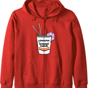 Maruchan Instant Lunch Ramen Cup Drawing Shrimp Logo Zip Hoodie